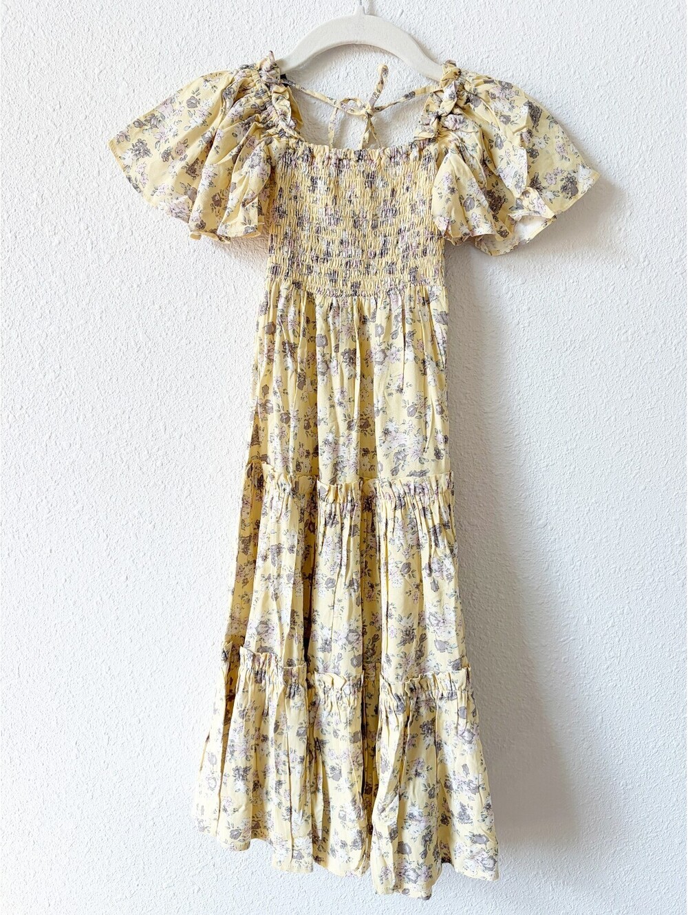 Little Auguste Olsen Penelope Maxi Dress in Lemon Size 3 to 4 Floral Bohemian